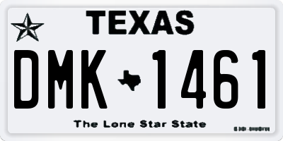 TX license plate DMK1461
