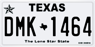 TX license plate DMK1464