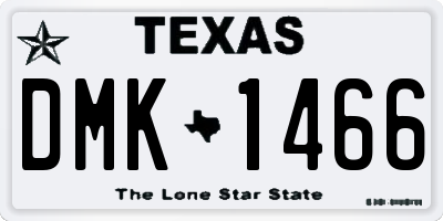 TX license plate DMK1466