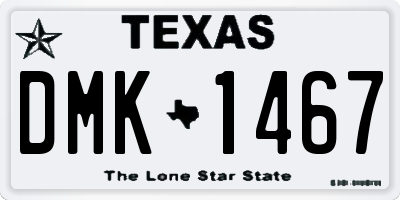 TX license plate DMK1467
