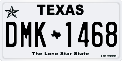 TX license plate DMK1468
