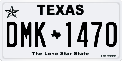 TX license plate DMK1470