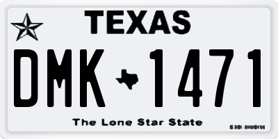 TX license plate DMK1471
