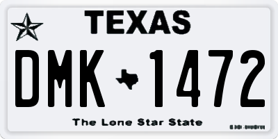 TX license plate DMK1472