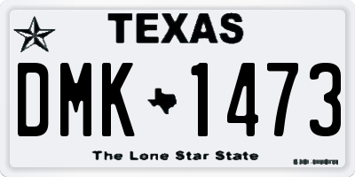 TX license plate DMK1473