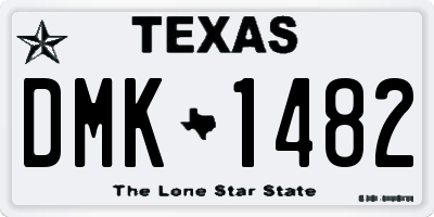 TX license plate DMK1482