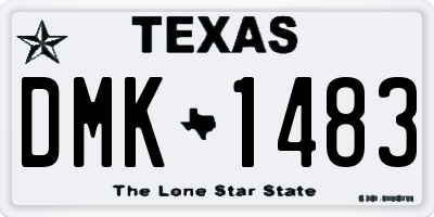TX license plate DMK1483