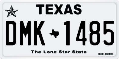 TX license plate DMK1485