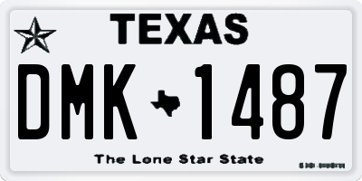 TX license plate DMK1487