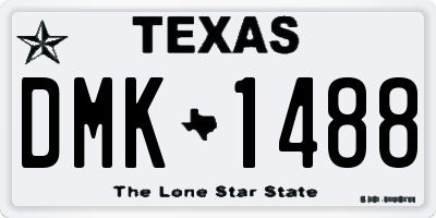 TX license plate DMK1488
