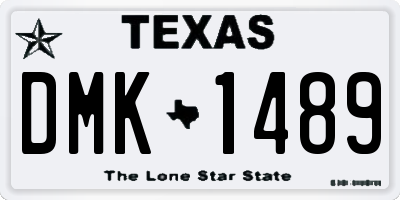 TX license plate DMK1489