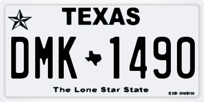TX license plate DMK1490
