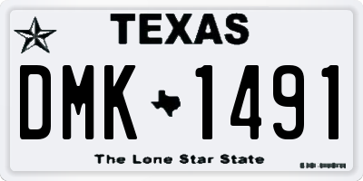 TX license plate DMK1491