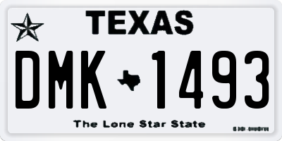 TX license plate DMK1493