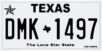 TX license plate DMK1497