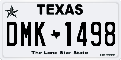 TX license plate DMK1498