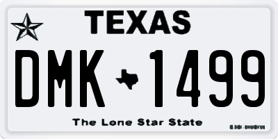 TX license plate DMK1499