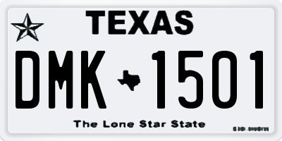 TX license plate DMK1501