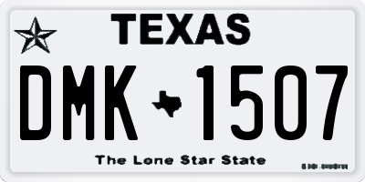 TX license plate DMK1507