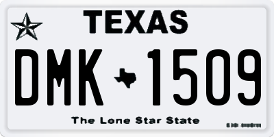 TX license plate DMK1509