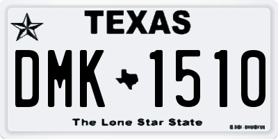 TX license plate DMK1510