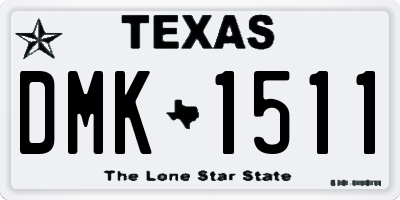 TX license plate DMK1511