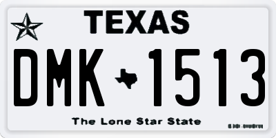 TX license plate DMK1513