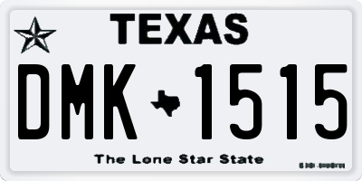 TX license plate DMK1515