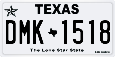 TX license plate DMK1518