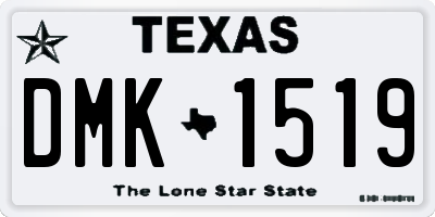 TX license plate DMK1519