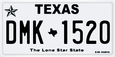 TX license plate DMK1520