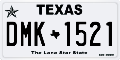 TX license plate DMK1521