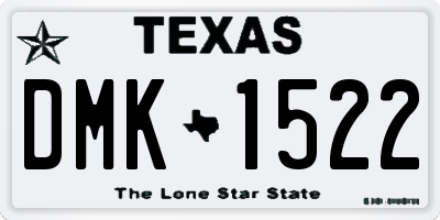 TX license plate DMK1522