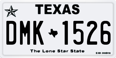 TX license plate DMK1526