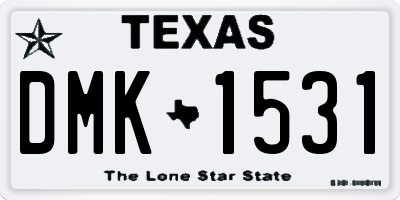 TX license plate DMK1531