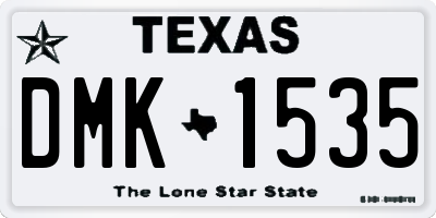 TX license plate DMK1535