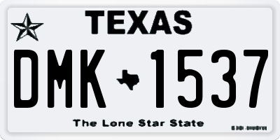 TX license plate DMK1537