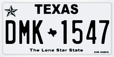 TX license plate DMK1547