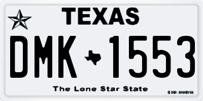 TX license plate DMK1553