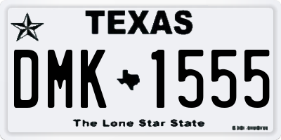 TX license plate DMK1555