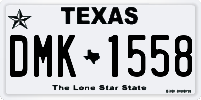 TX license plate DMK1558