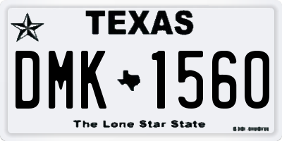 TX license plate DMK1560