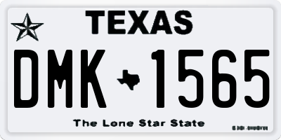 TX license plate DMK1565