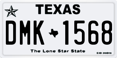 TX license plate DMK1568