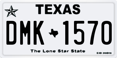 TX license plate DMK1570