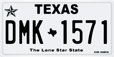 TX license plate DMK1571