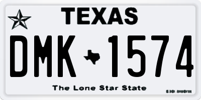 TX license plate DMK1574