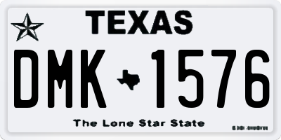 TX license plate DMK1576