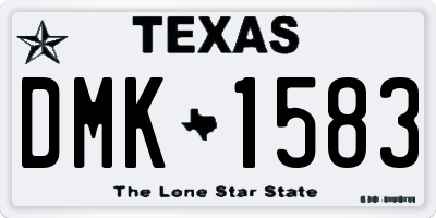 TX license plate DMK1583