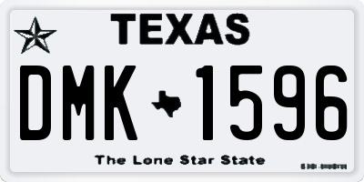 TX license plate DMK1596